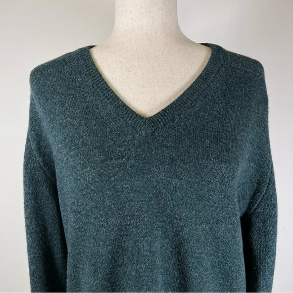 Lord Jeff 100% Virgin Lambswool Sweater Women's M Australian Blue/Grey V Neck - Picture 5 of 15